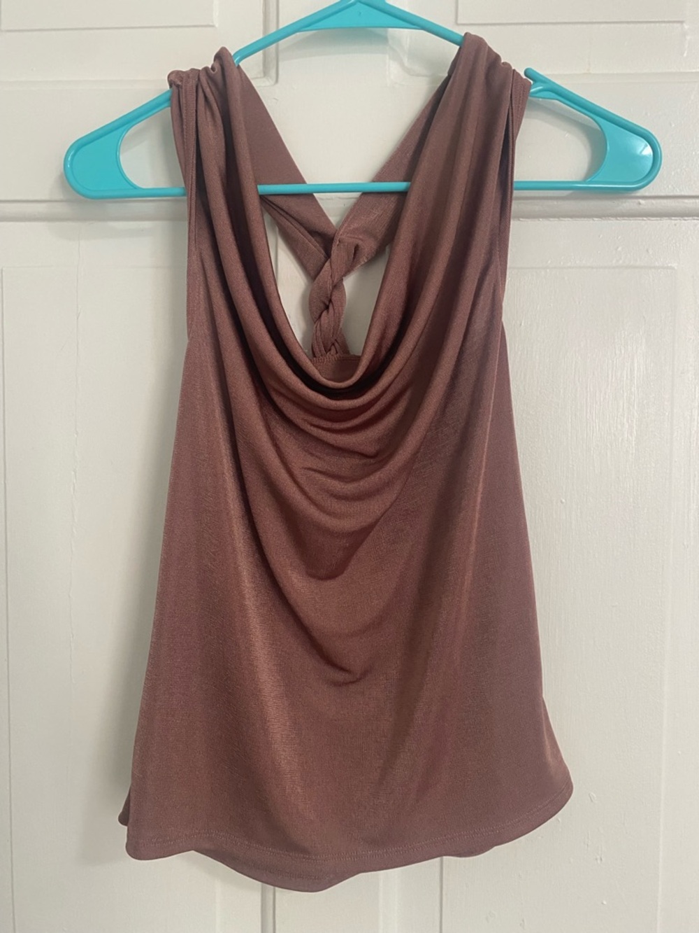 Women's Brown Draped Tank Top